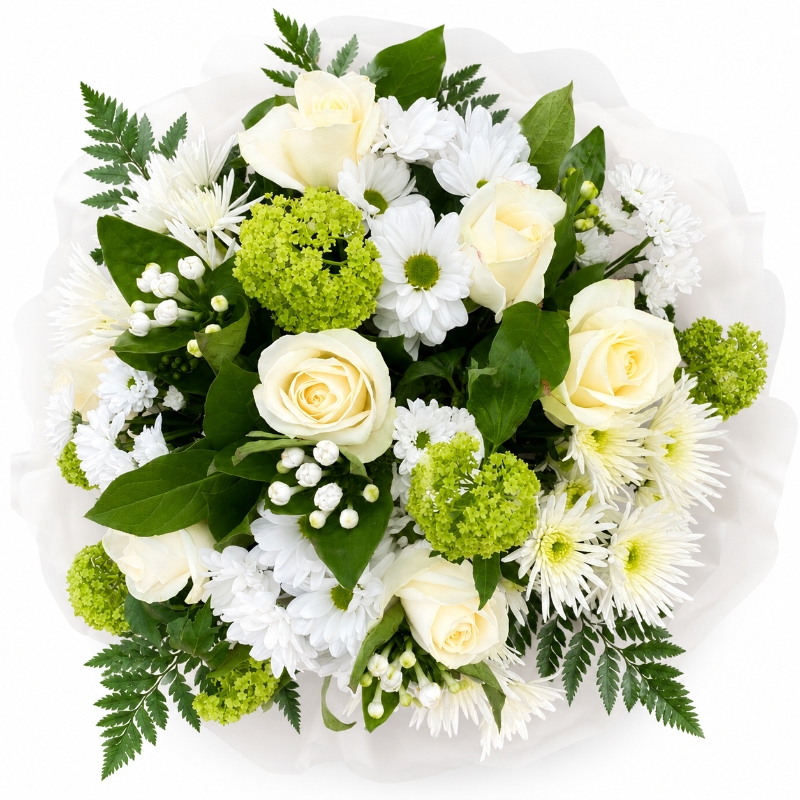 The White Handtied Bouquet