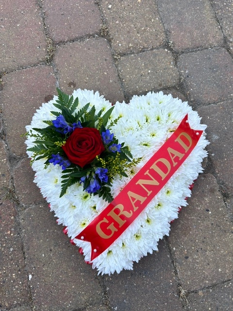 Funeral heart arrangement  