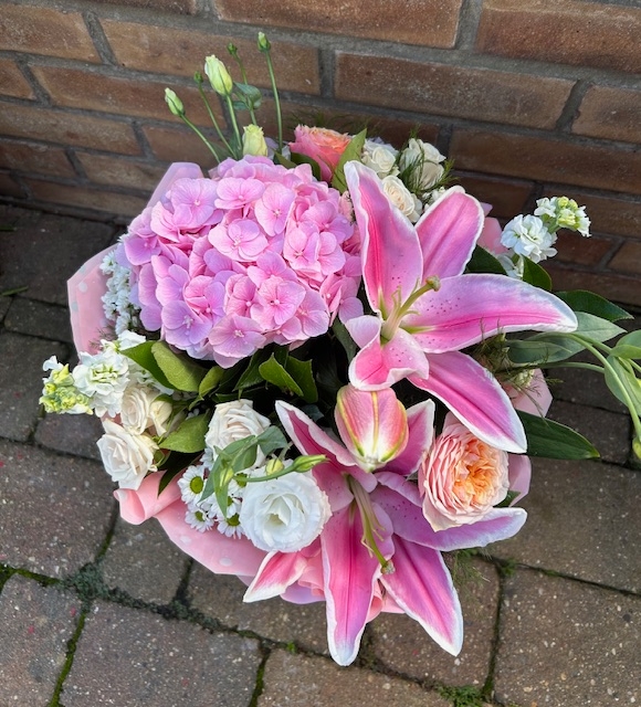 The Pink Lilly & Hydrangea Bouquet