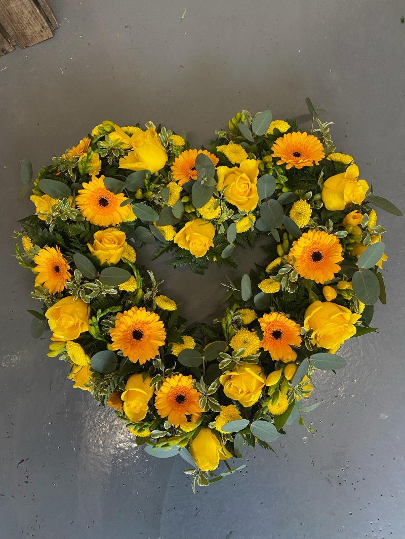 Yellow Open Heart Tribute