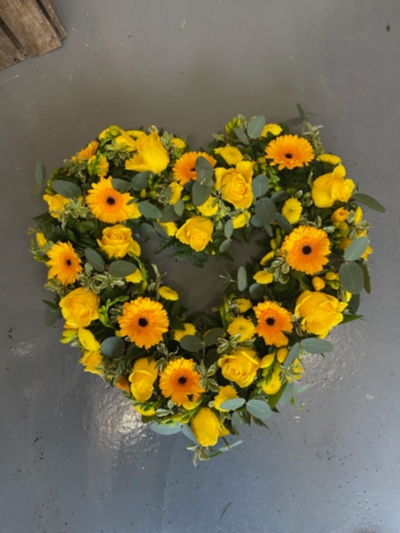 Yellow Open Heart Tribute
