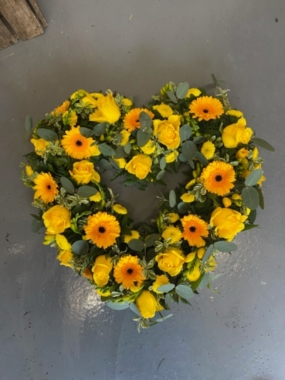 Yellow Open Heart Tribute