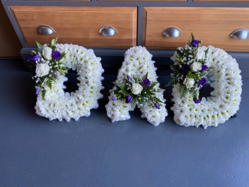 Letter funeral flowers for dad