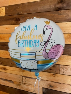 Happy Birthday Flamingo Balloon