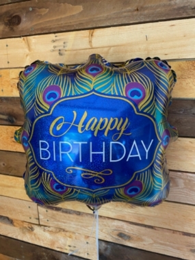 Happy Birthday Peacock Balloon