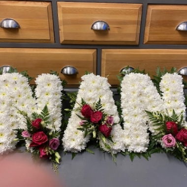 Nan funeral flower letters