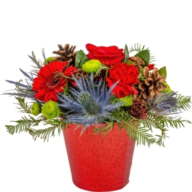 Red Sparkle Christmas Arrangement